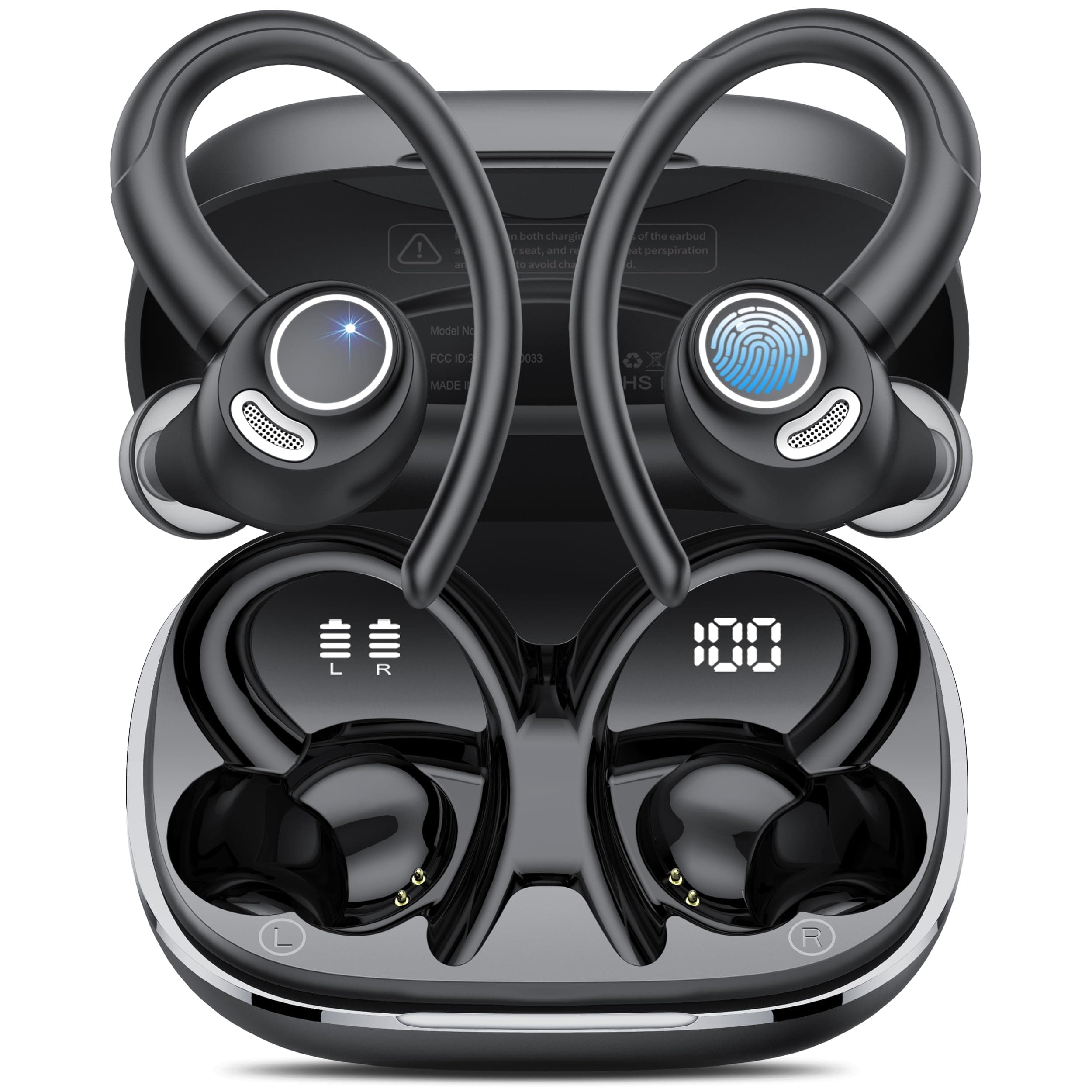 🎧 Bluetooth Kopfhörer Sport, in Ear Kopfhörer Kabellos Bluetooth 5.3 mit HD Mic, Herausragender Sound