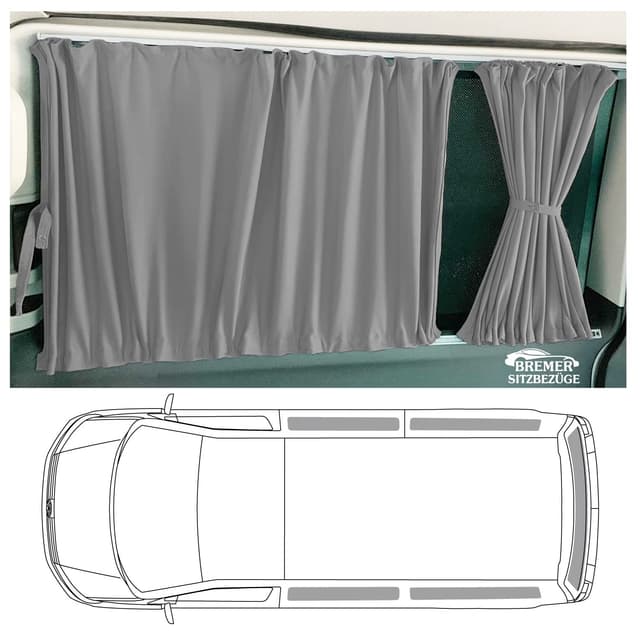 🚐 BREMER SITZBEZÜGE Maß Gardinen Vorhänge Sonnenschutz für VW T4 Transporter 🌞🏕️