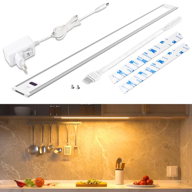 Wobsion 42CM LED Unterbauleuchte Küche Dimmbar mit Berührungsloser Sensor