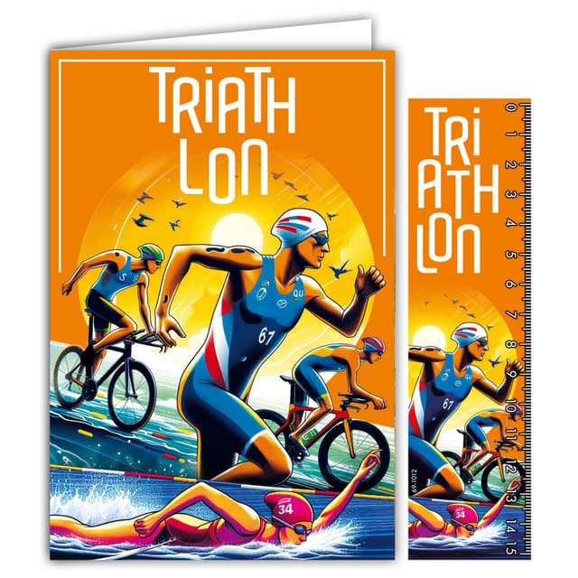 🚴🏅 AFIE 69-1012 Triathlon-Karte für Radsportler und Fans des Radfahrens 🚴🏆