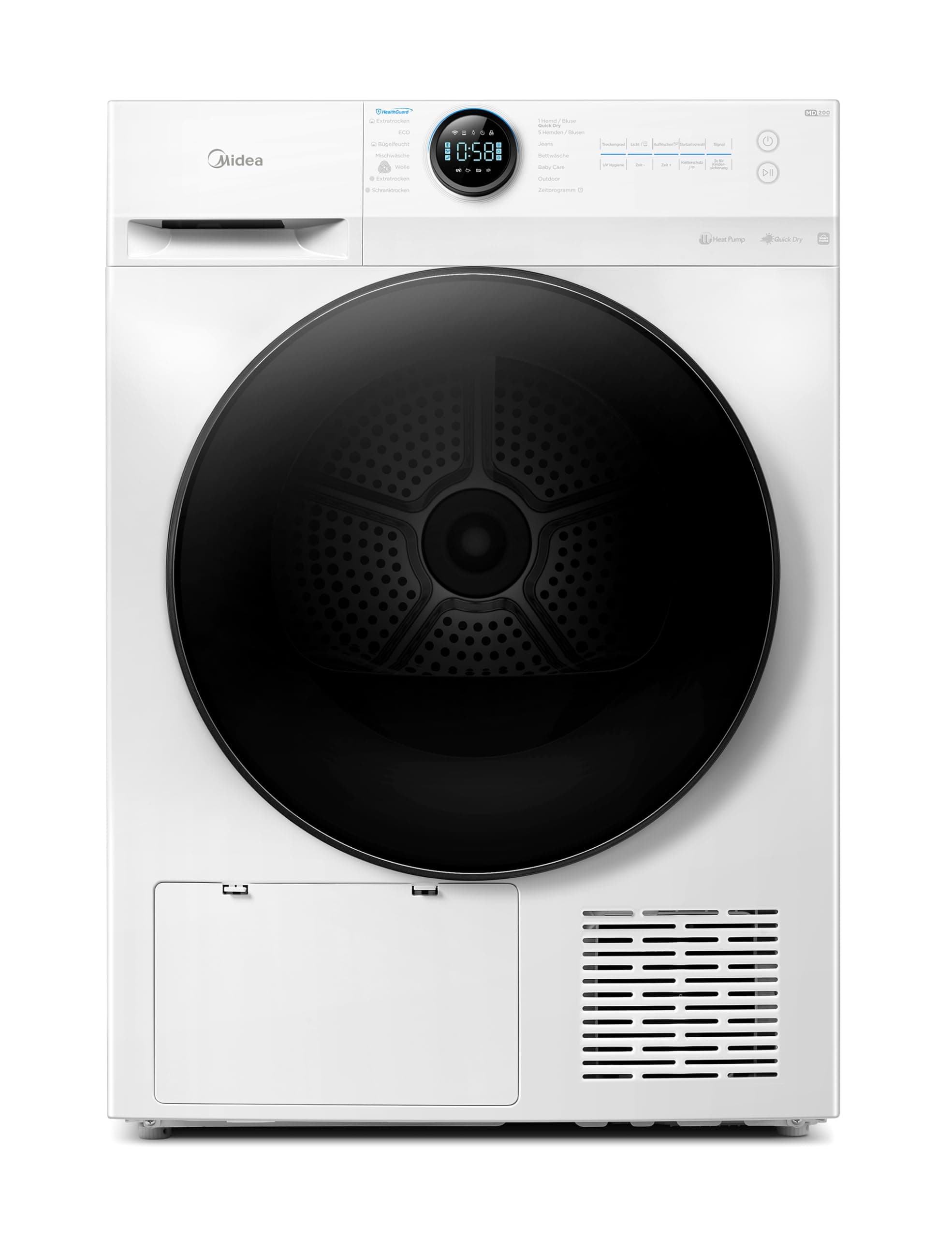 Midea MD20EH80WB-A3 Wärmepumpentrockner/ 8 kg/EEK A+++ 🌟🧼