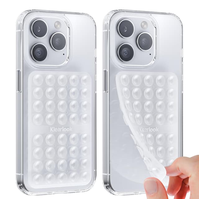 📱💪 Silikon Handy Saugnapf Halterung Doppelseitig | Freihändig Sticky Silikon Saugnapf Handyhülle für Selfies & Videos
