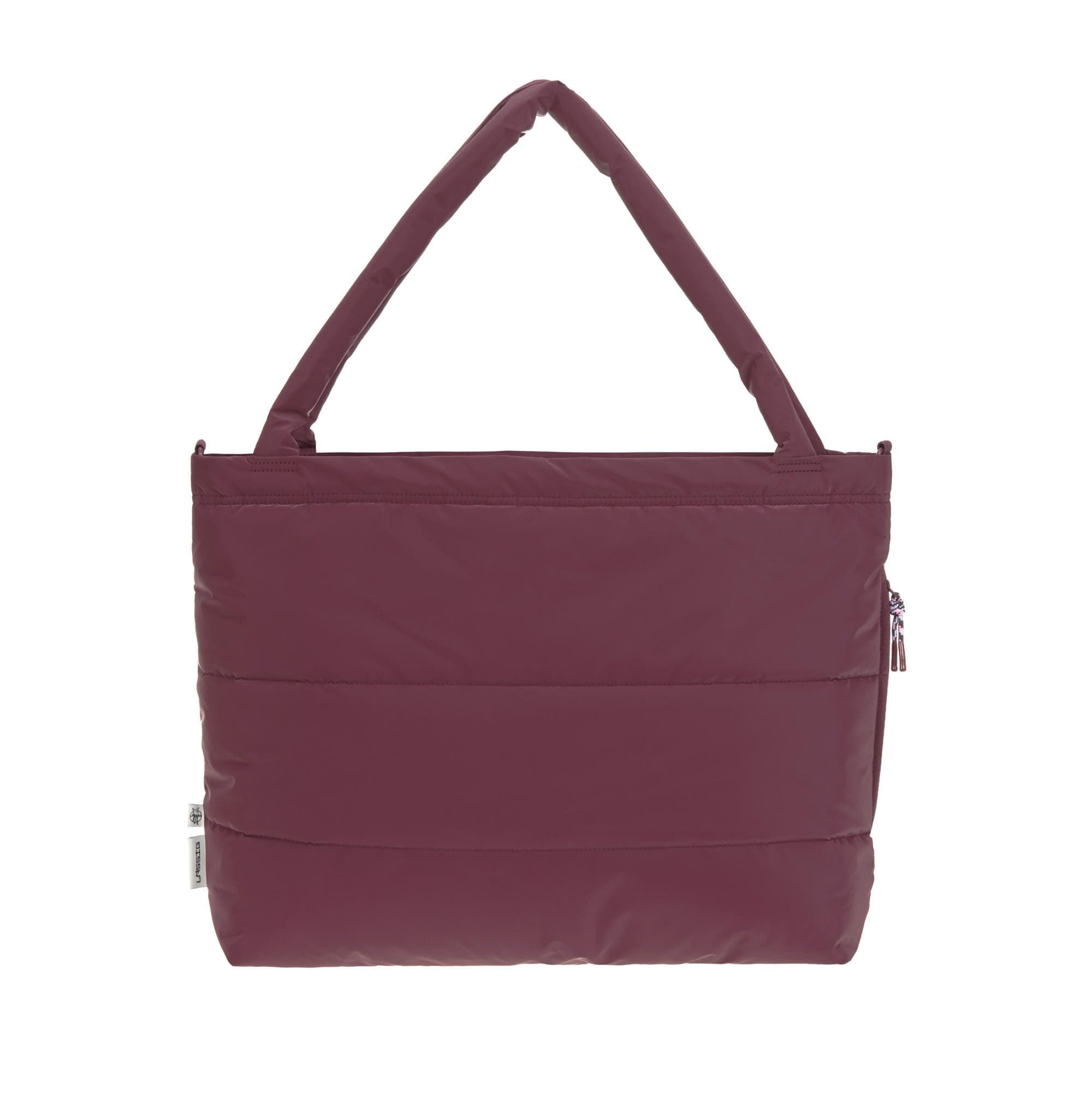 LÄSSIG Baby Wickeltasche Shopper mit Kinderwagenbefestigung/MIX Shopper deep red Dunkelrot 💼👶