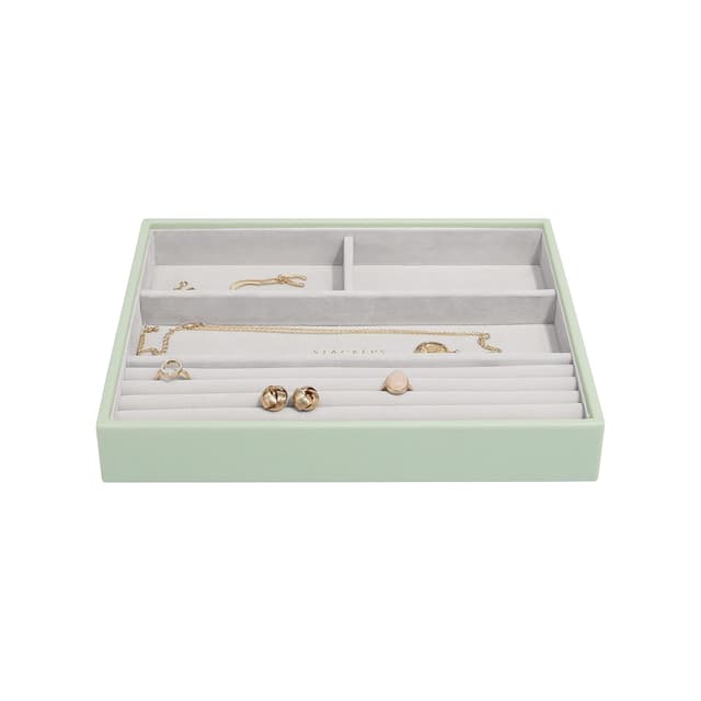 🌿 Stackers Grün Schmuckschatulle Klassisch Schmuckfach für Ringe/Armbänder