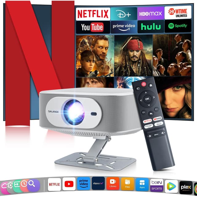 Salange Beamer【Official Netflix】Native 1080P Projektor Unterstützt 4K 🎬📺