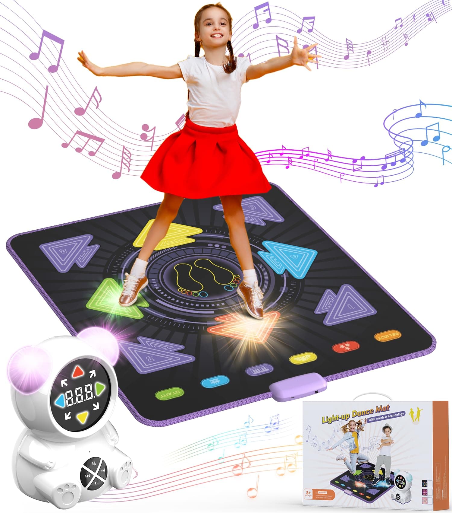 🎶 FWFX Tanzmatte Spielzeug für Mädchen Jungen: Geburtstagsgeschenke für Kinder 🎁