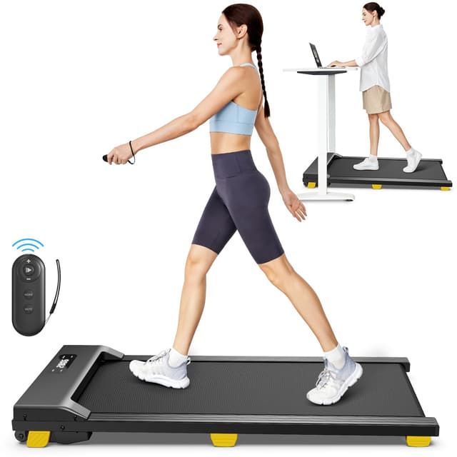 🏃🏻‍♂️🖥️ Walking Pad mit Sechs-Punkt-Stoßdämpfung Schwarz - Basic