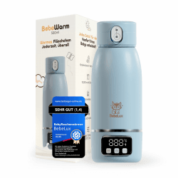 BEBELUX® Babyflaschenwärmer – Elektrischer Babymilchwärmer für unterwegs ⭐🍼🔋