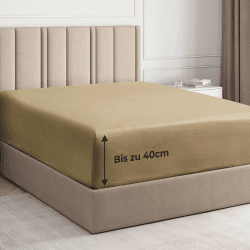 Spannbettlaken 120x200 cm in Beige 😴🛏️