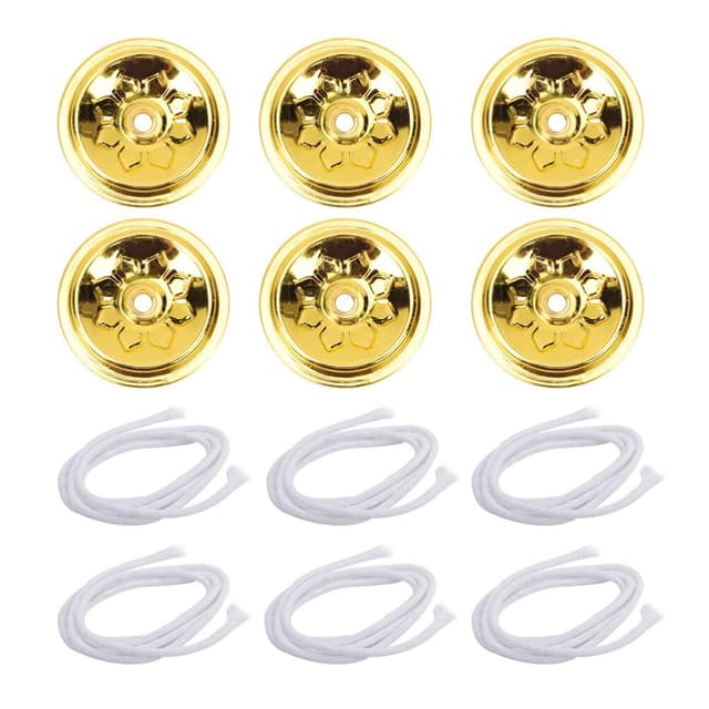 🕯️🕯️🕯️ HOMSFOU Ersatz-Kerzendocht Und -Laschen Aus Fiberglas-Set Kerzendochthalter Aus Metall 🕯️🕯️🕯️