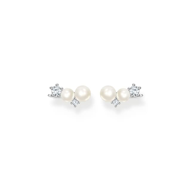 Thomas Sabo Damen Ohrstecker ear climber weißer Stein 925 Sterlingsilber H2211-167-14 🌟🎁