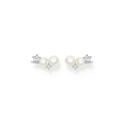 Thomas Sabo Damen Ohrstecker ear climber weißer Stein 925 Sterlingsilber H2211-167-14 🌟🎁