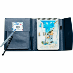 Viviva VV276054 Aquarell Reise Set A5, Kunstleder - Etui mit 16 lebendigen Aquarellfarben 🎨