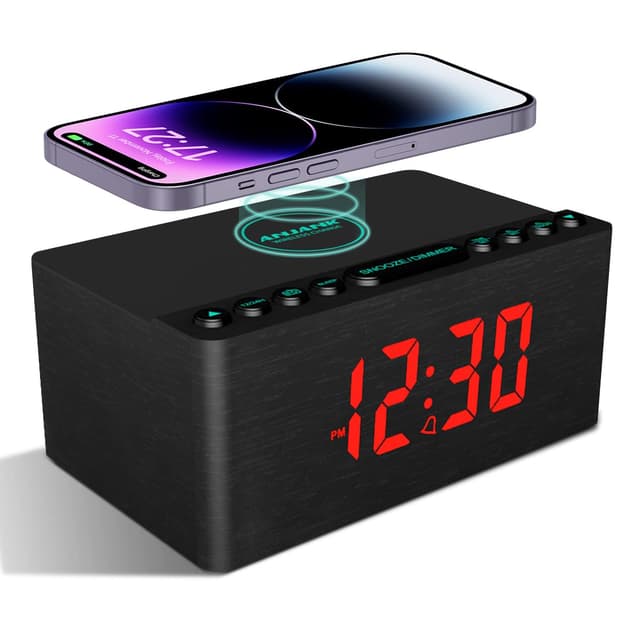 ANJANK Radiowecker Digital mit USB-Ladegerät, Lauter Wecker mit Lautsprecher 🕰️