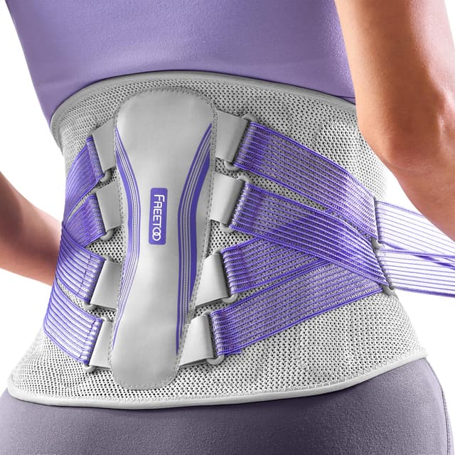 FREETOO Rückenstützgürtel 3D-Gestrick Ultra Atmungsaktiv Rückenbandage für Herren und Damen