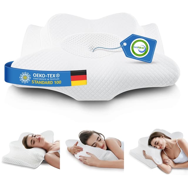🌙🛌 Gobikey Orthopädisches Memory Foam Nackenkissen für alle Schlafpositionen 🌟