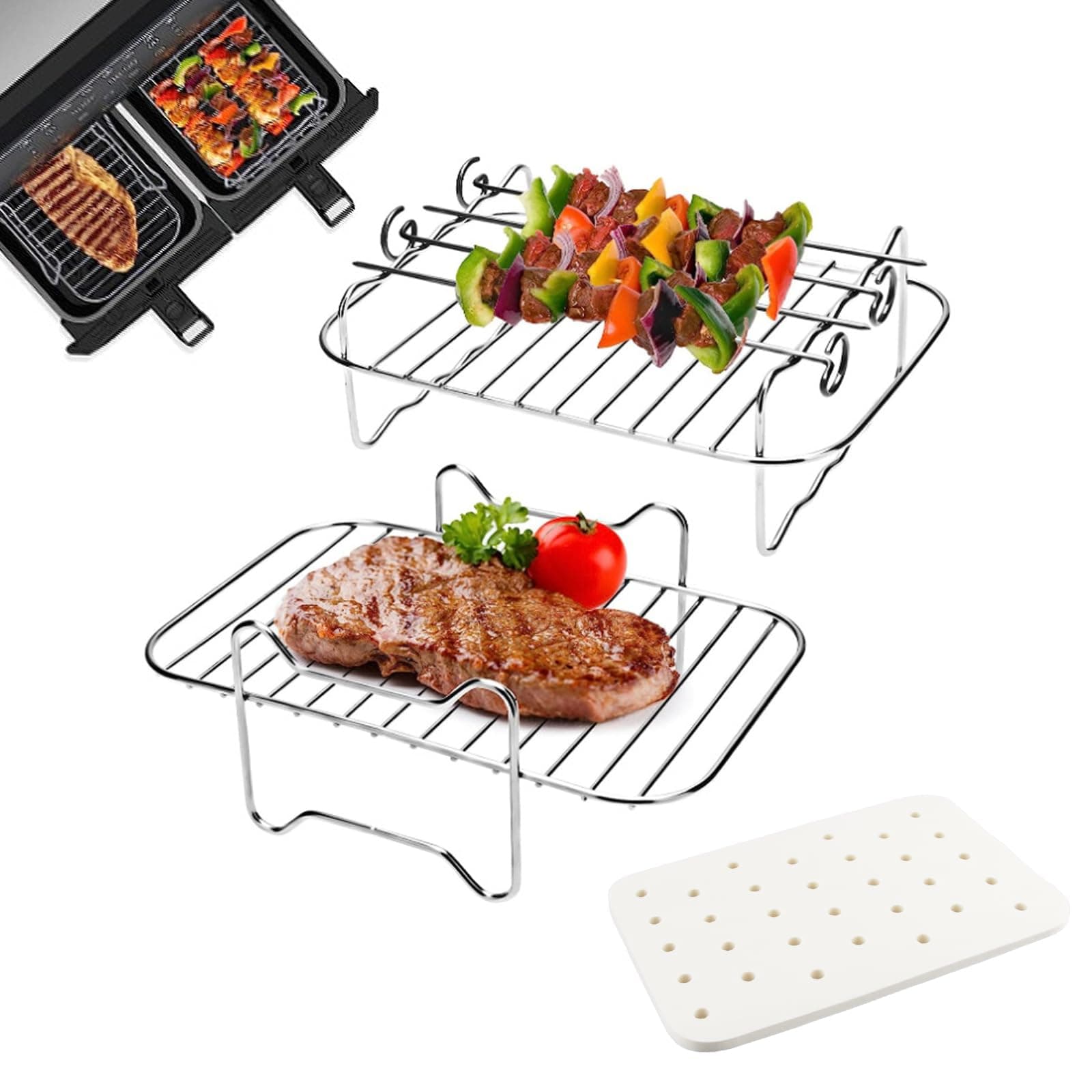 🌟 Airfryer Zubehör: Darryy 20CM 304 Zubehör für Heißluftfritteuse 🍟🔥