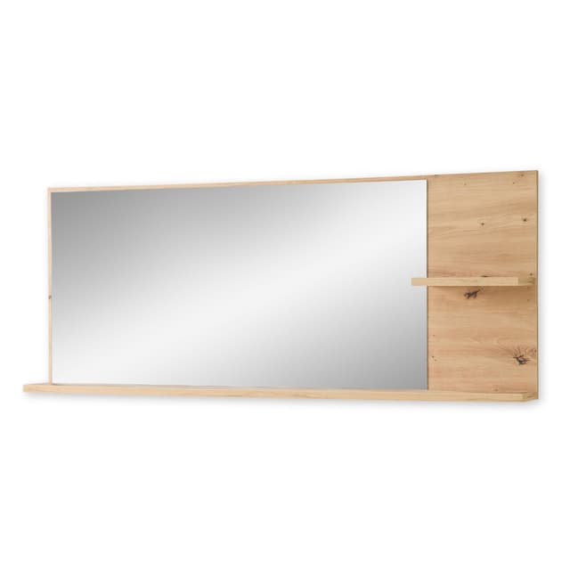 Stella Trading BARI Wandspiegel in Artisan Eiche Optik FSC-Zertifiziert 🌿 - 60L x 148B cm Weiß / Artisan Eiche