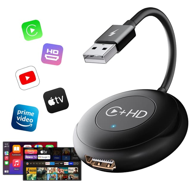 🚗 UWECAN Wireless CarPlay mit HDMI Multimedia | Car TV Mate für Fire/Google TV Sticks | iPhone iOS11+