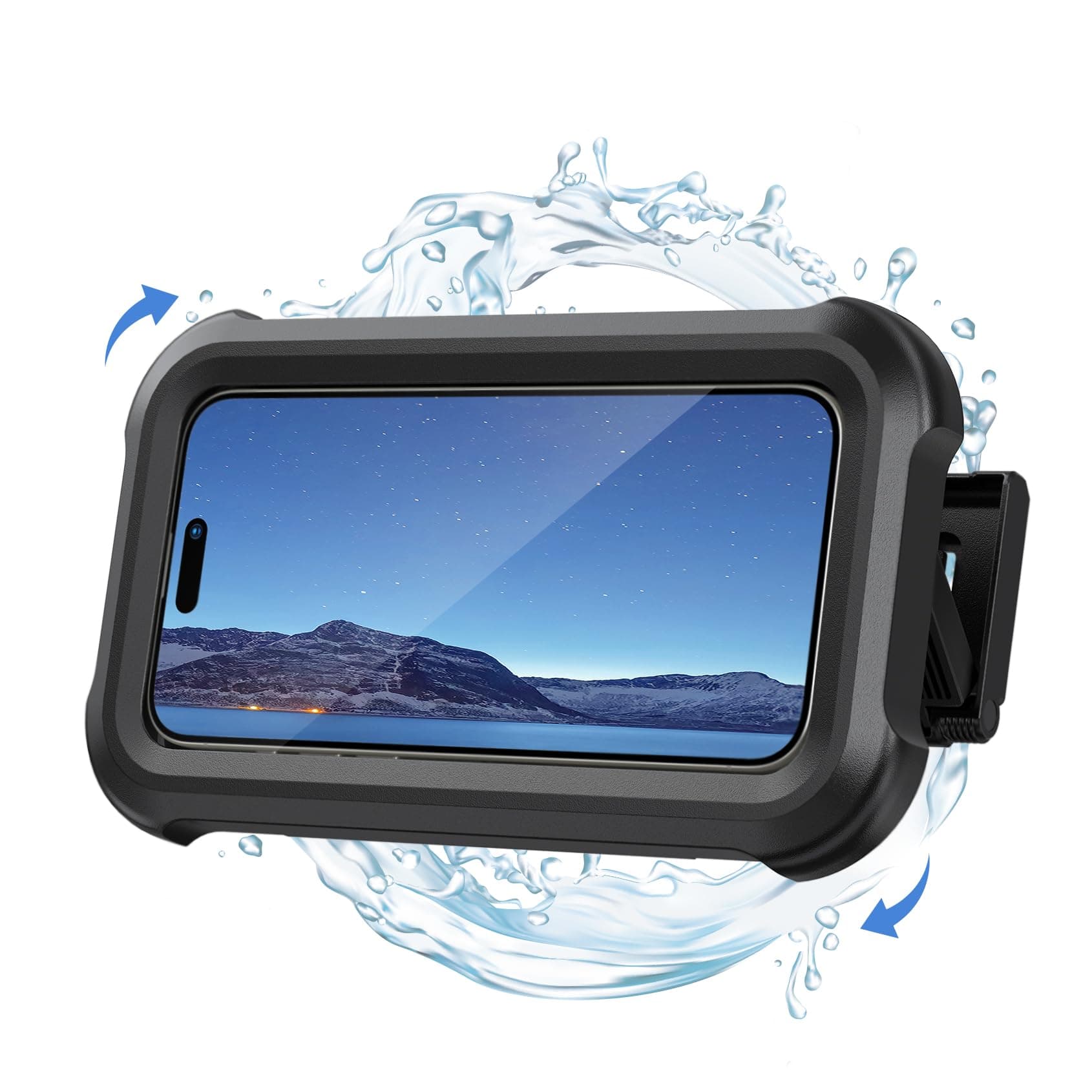 Lamicall Handyhalterung Dusche - IPx6 Wasserdicht - 480° Verstellbar - HD Display - Beschlagfrei - Schwarz