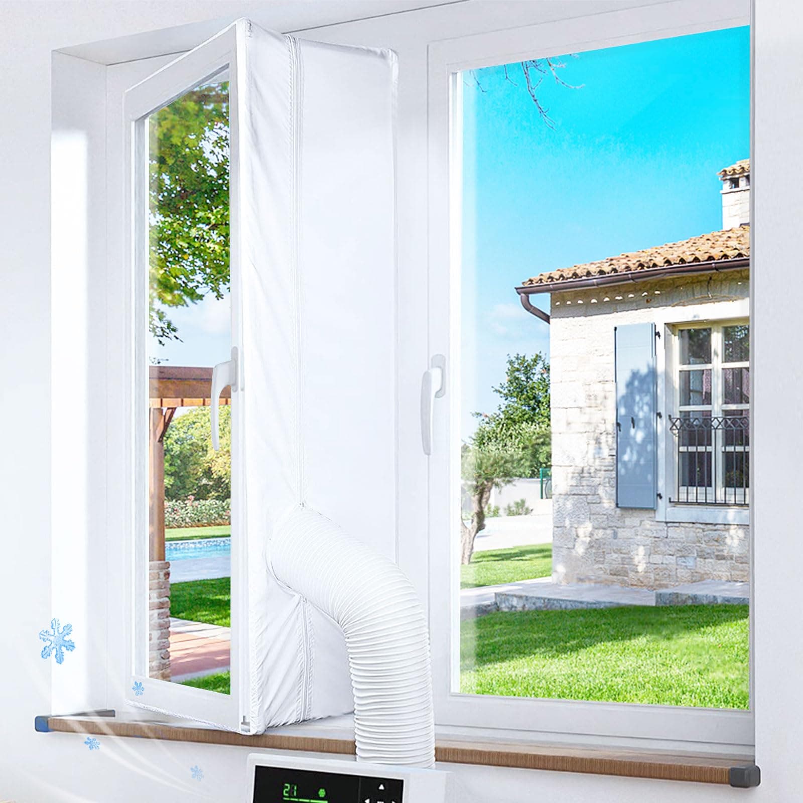 Gruntbear 560CM(220") Fensterabdichtung für Mobile Klimageräte 🌬️🪟