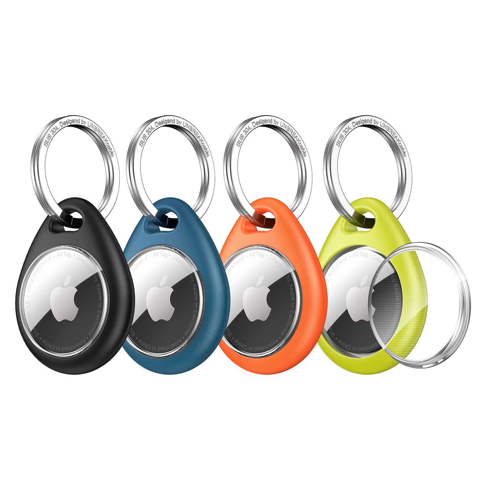 🔒🌈 UNBREAKcable Schutzhülle für AirTag 4er Pack | Sicherer Schutz und stilvolles Design! 🌟