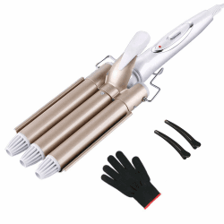 Lockenstab mit 3 Fässern & einstellbarer Temperatur 🌊🔥 - TOP4EVER Haarstyling Werkzeug Angebot bei HelloDeals