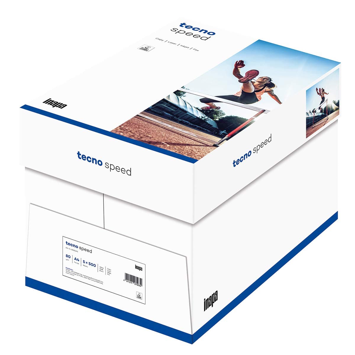 🖨️ Inapa Drucker-/Kopierpapier tecno Speed: 80 g/m², A4, weiß, 2500 Blatt - schnell und staufrei drucken