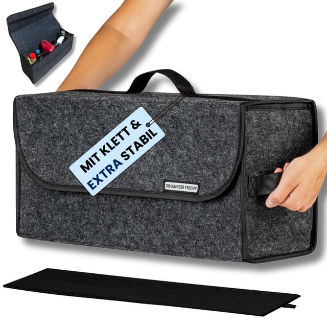 🚗 Organizer Freddy Kofferraum Organizer und Kofferraumtasche fürs Auto aus Filz
