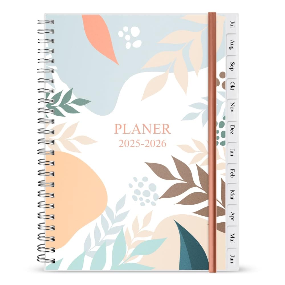 📅 Kalender 2025-2026 A5-Wochenplaner mit Monatsregistern 🌟