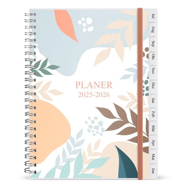 📅 Kalender 2025-2026 A5-Wochenplaner mit Monatsregistern 🌟