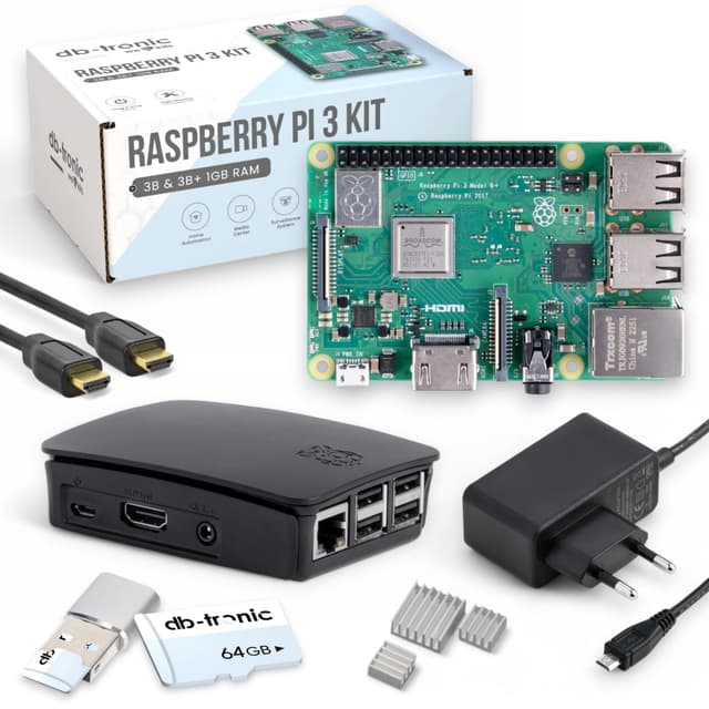 🌟 Super Deal! 🌟 Raspberry Pi 3 B+ Starter-Set mit 64GB Edition und Zubehör