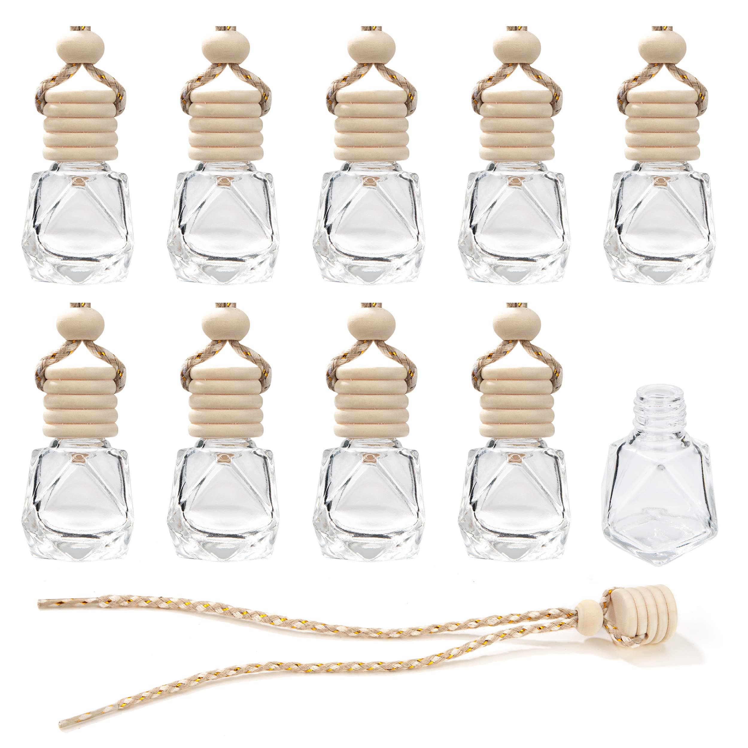 🌸 Autolufterfrischer Parfümflasche 10 Stück 8 ml nachfüllbar 🚗