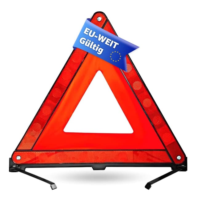 🚨🚗 OwnWheel Notfalldreieck Warndreieck ECE R27 Auto & PKW 2025 - Rot - Notfall Pannendreieck