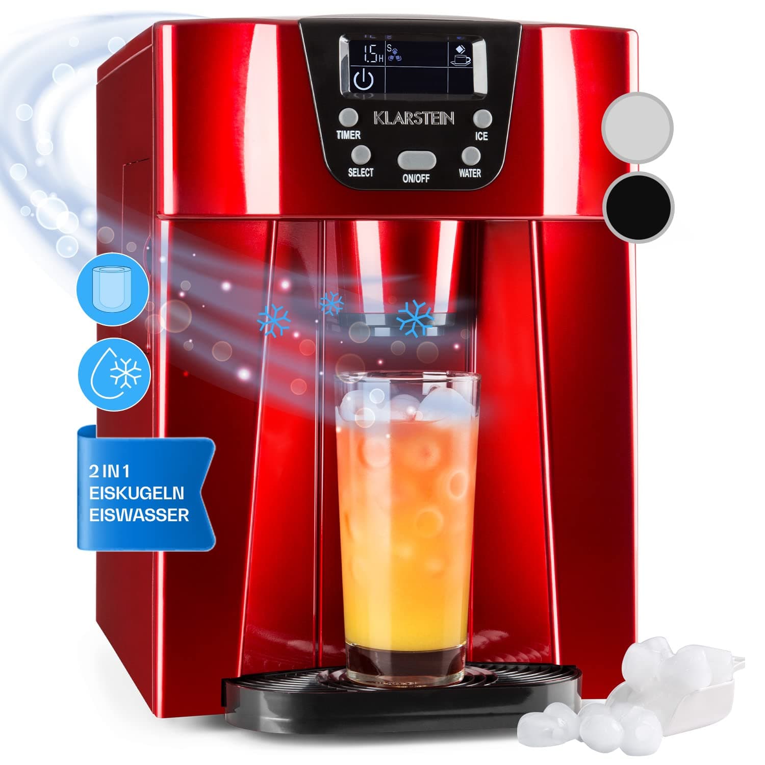 🧊 Klarstein Eiswürfelmaschine Klein: Eiswürfelbereiter & Wasserspender 🥤