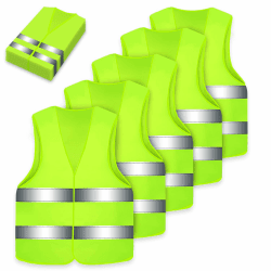 🚨 YSOOUA Warnweste Auto Warnwesten 5er Pannenweste Sicherheitsweste Neongelb KFZ Pannenhilfe Reflektierende Sicherheitswesten 5 Stk 🚨 Angebot bei HelloDeals