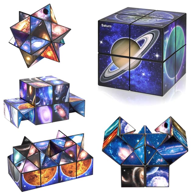 🌌 Euclidean Cube Sternenwürfel Zauberwürfel-Set (Galaxiewürfel) - Magische Puzzle-Würfel für Kinder und Erwachsene