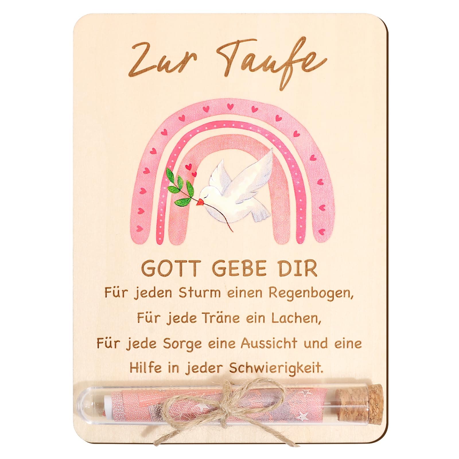 🎁 Bofunx Geldgeschenk zur Taufe Mädchen - Taufgeschenk Holz Geldgeschenk Verpackung mit Briefpapier Umschlägen
