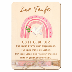 🎁 Bofunx Geldgeschenk zur Taufe Mädchen - Taufgeschenk Holz Geldgeschenk Verpackung mit Briefpapier Umschlägen Angebot bei HelloDeals
