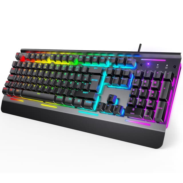 TECKNET RGB Gaming Tastatur für PC mit 15-Zonen RGB Beleuchtung 🎮🌈