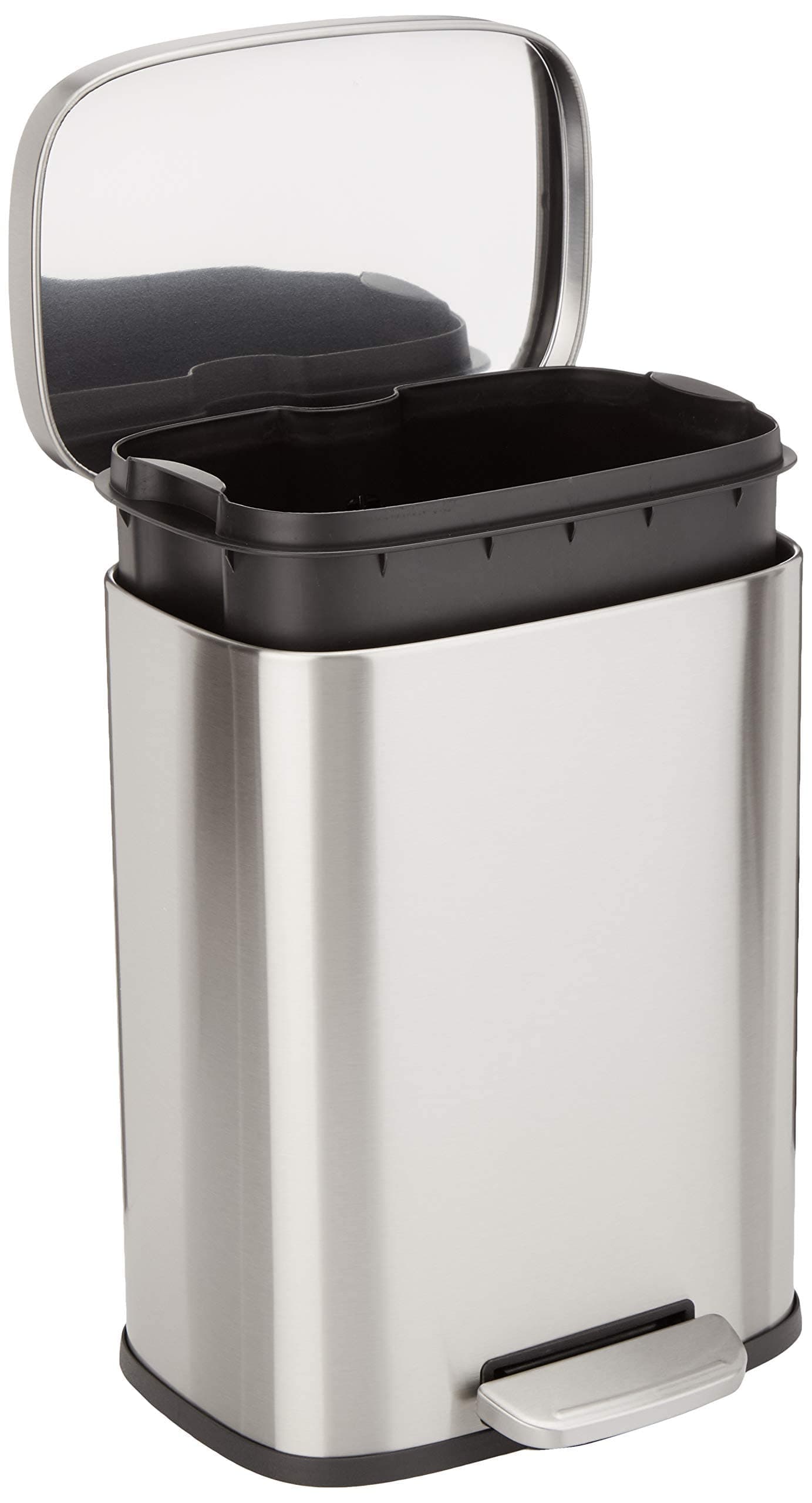 🗑️ Amazon Basics Mülleimer Rechteckig mit Fußpedal 12L