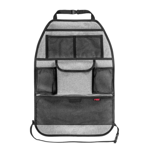 🚗👶 Reer Autorücksitz-Organizer TravelKid Tidy | Autositz-Organizer für Kinder | Grau Single