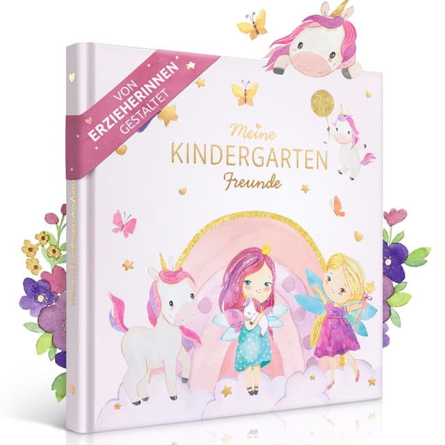 🦄 EULENTALER® Freundebuch Kindergarten Mädchen 🌟