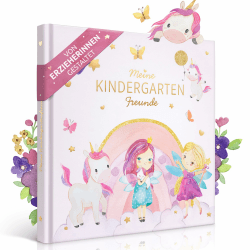 🦄 EULENTALER® Freundebuch Kindergarten Mädchen 🌟 Angebot bei HelloDeals
