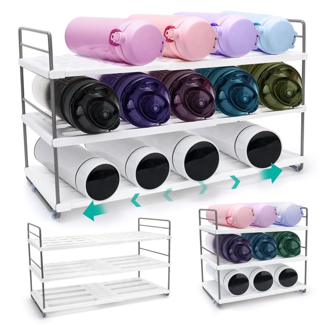🌟 Erweiterbarer Wasserflaschen-Organisator für Küche & Kühlschrank 🍷