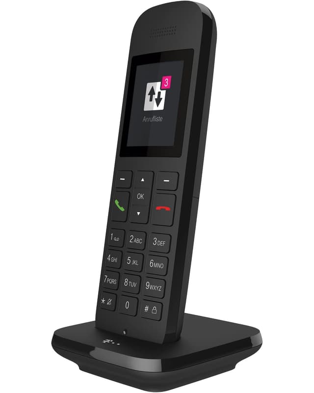 📞 Telekom Speedphone 12 mit Ladeschale Schwarz DECT Telefon schnurlos 2" LCD-TFT 📱