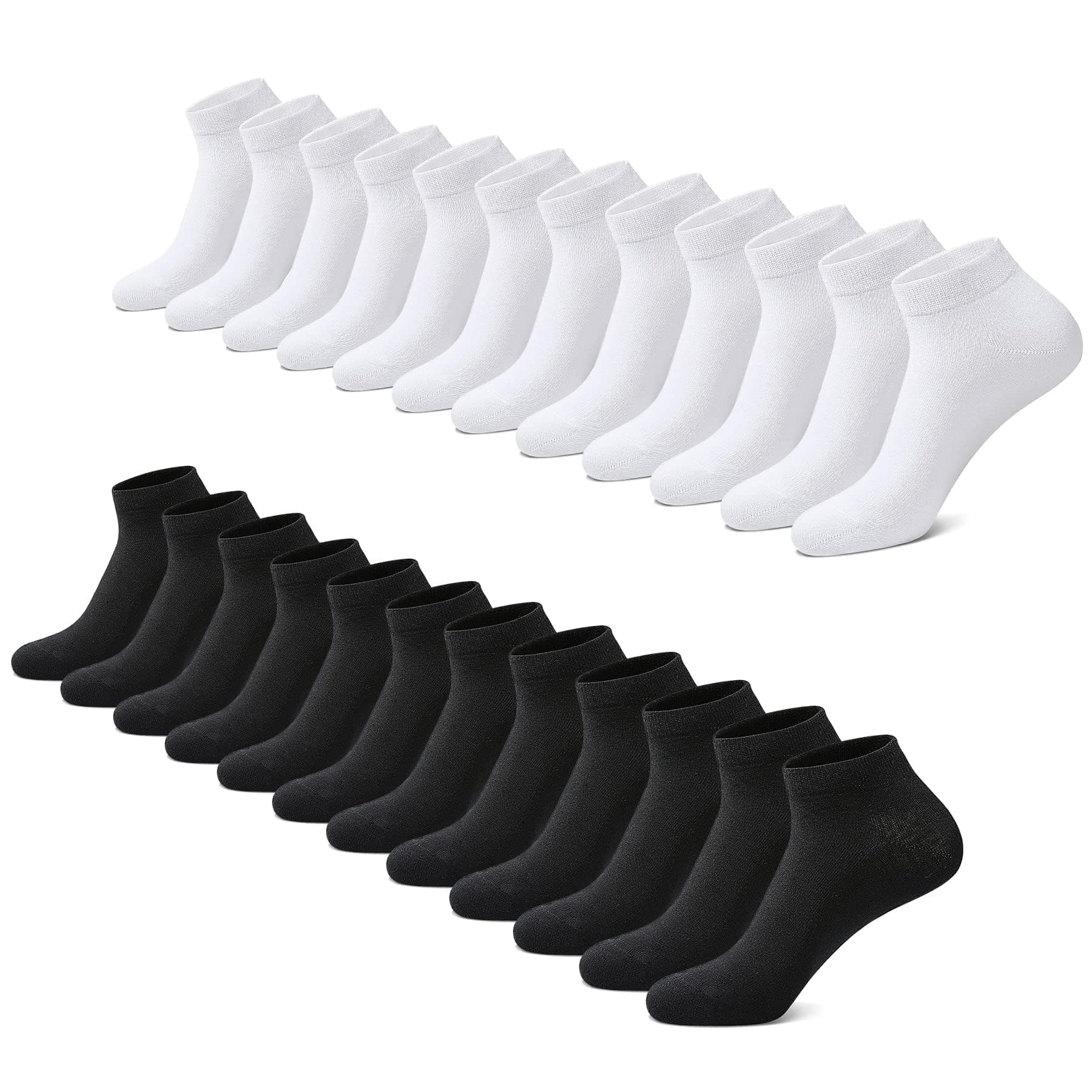 🧦 FALARY Sneaker Socken Herren & Damen 12 Paar - Bio Baumwolle - Sportsocken