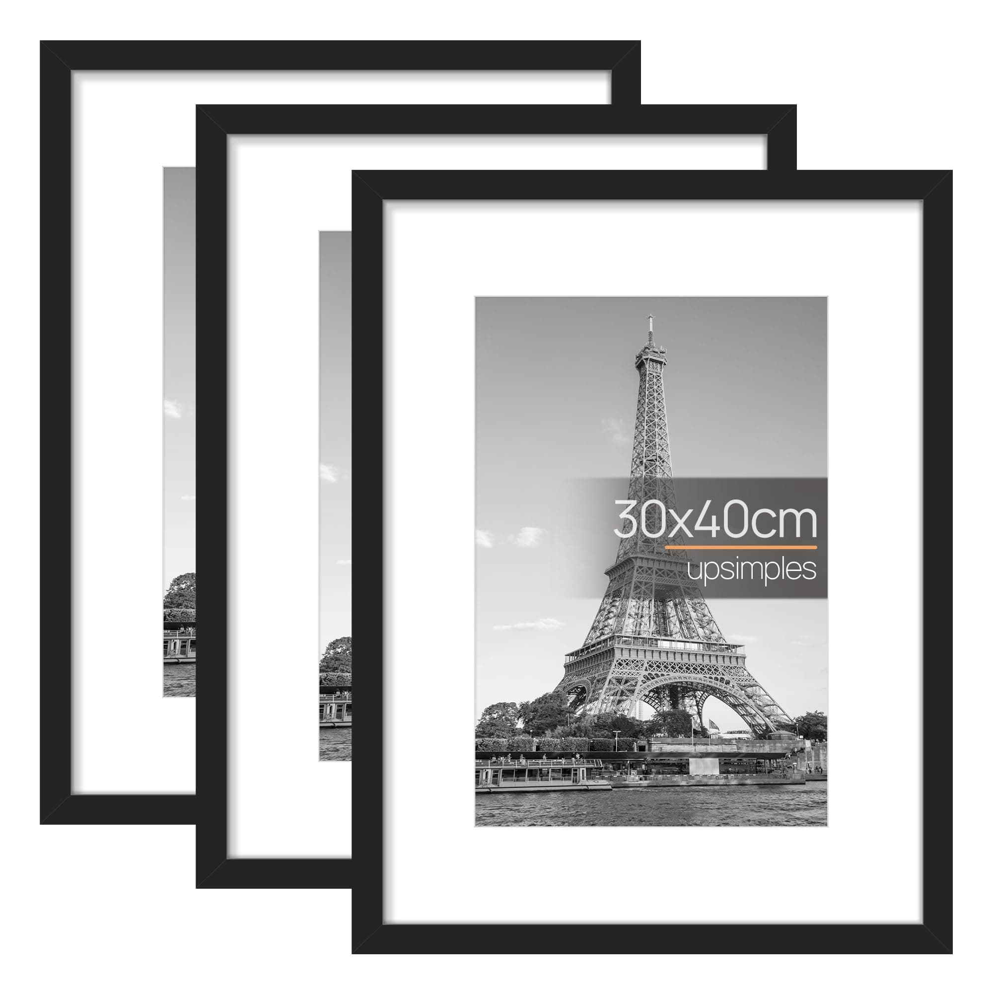 🖼️ Upsimples 3er Pack Bilderrahmen 30x40 Schwarz Rahmen 30x40 📸
