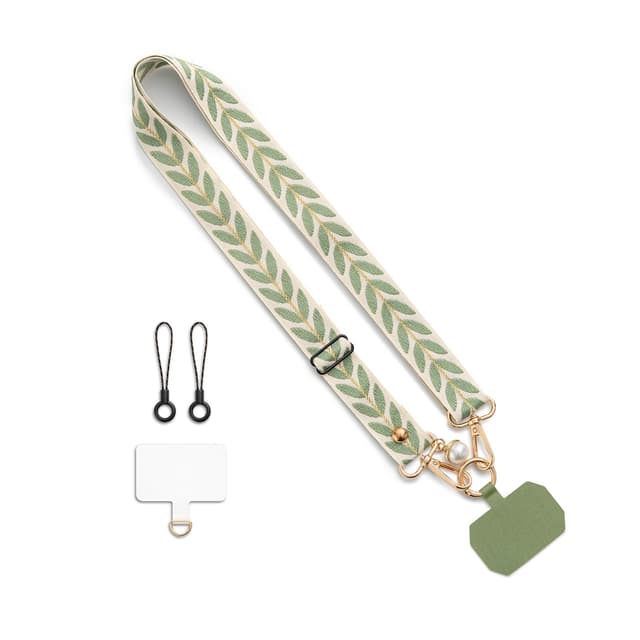 📱🔑 CHUQING Handykette Universal Handyband zum Umhängen Einstellbar Crossbody Strap Phone Lanyard Wrist Verstellbar Schlüsselband Grün-01