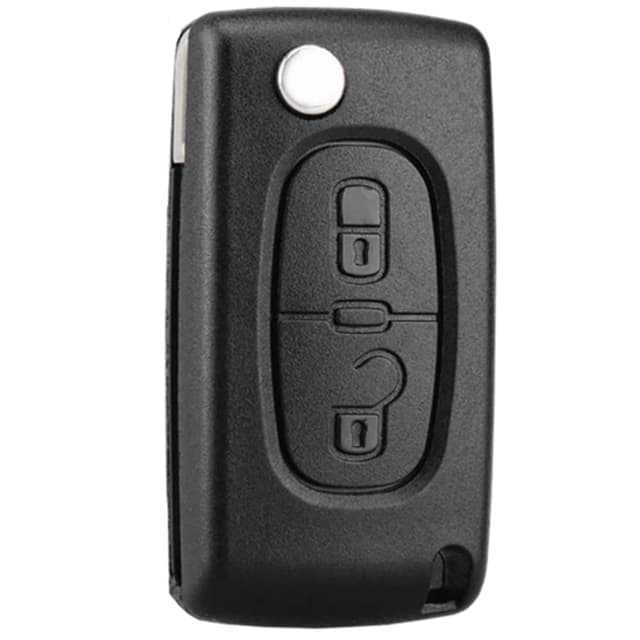 🔑 OGGIPRO 2 Tasten Schlüsselgehäuse kompatibel mit CE0536 Klappschlüssel für Peugeot 207 307 308 407 408 3008 5008 Citroen C2 C3 C4 C5 C6 C8 (2 Tasten, CE0536) 2 Boutons CE0536